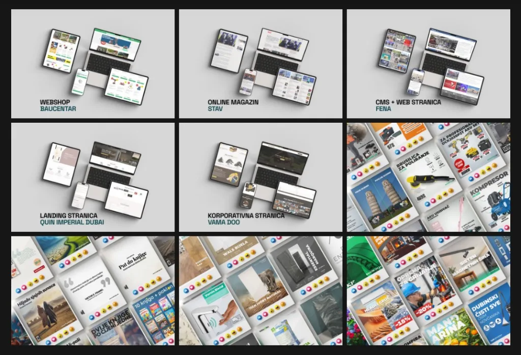 primjer portfolia na web stranici