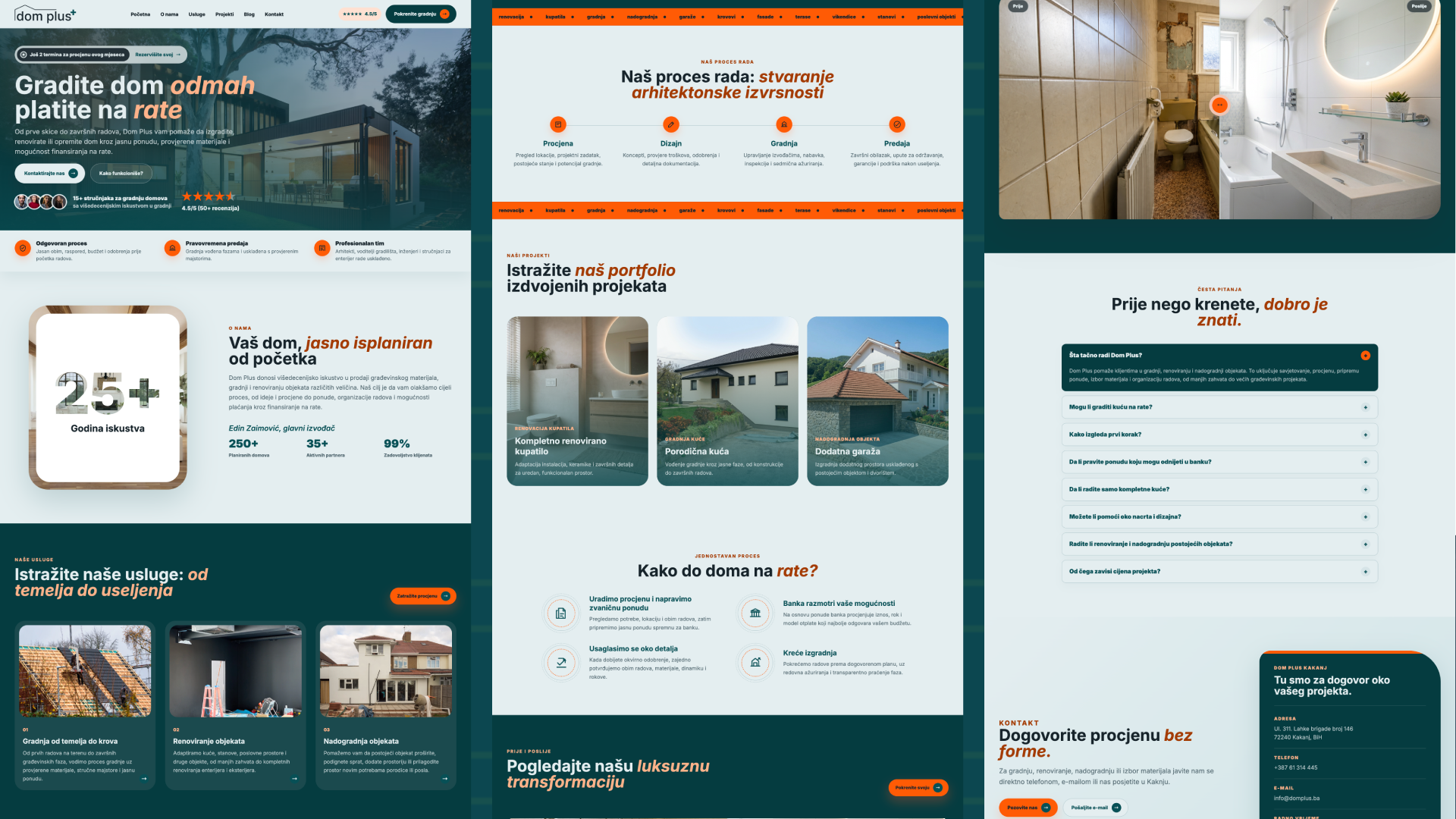 screenshot web stranice na zelenoj pozadini